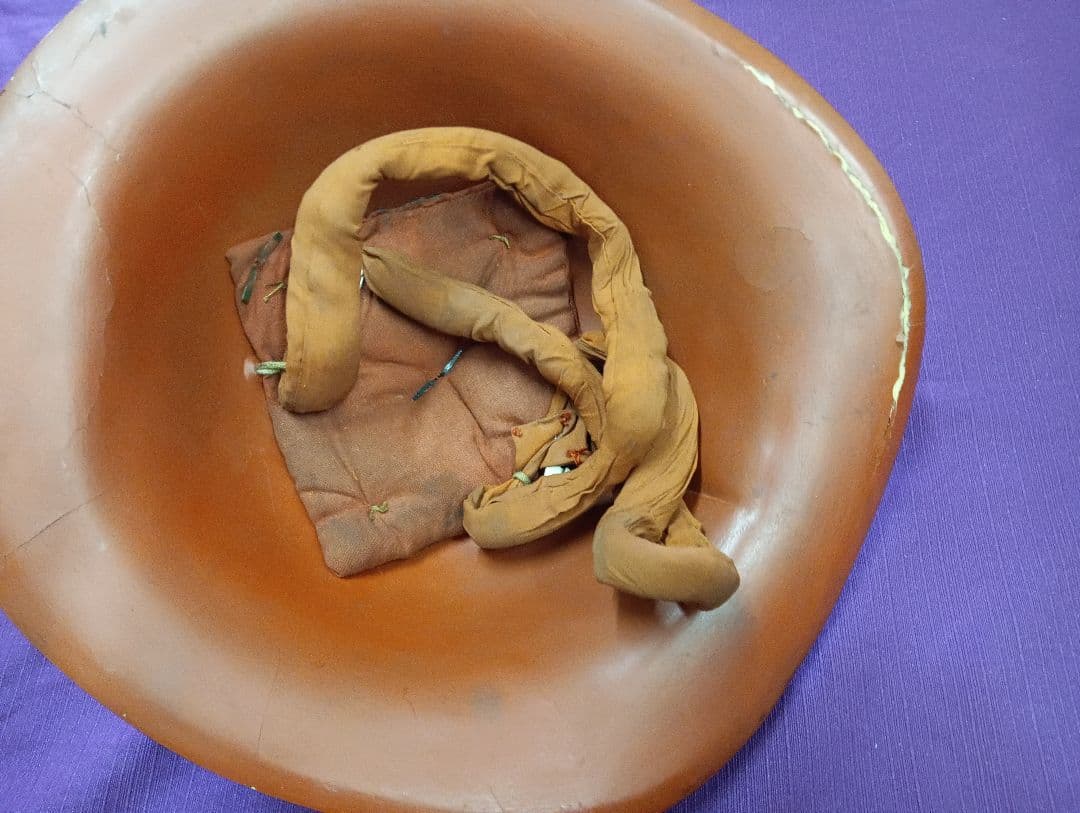 江戸時代中期〜幕末期頃上級武家時代本歌八幡座付桔梗御家紋入大名陣笠当時物難有り品