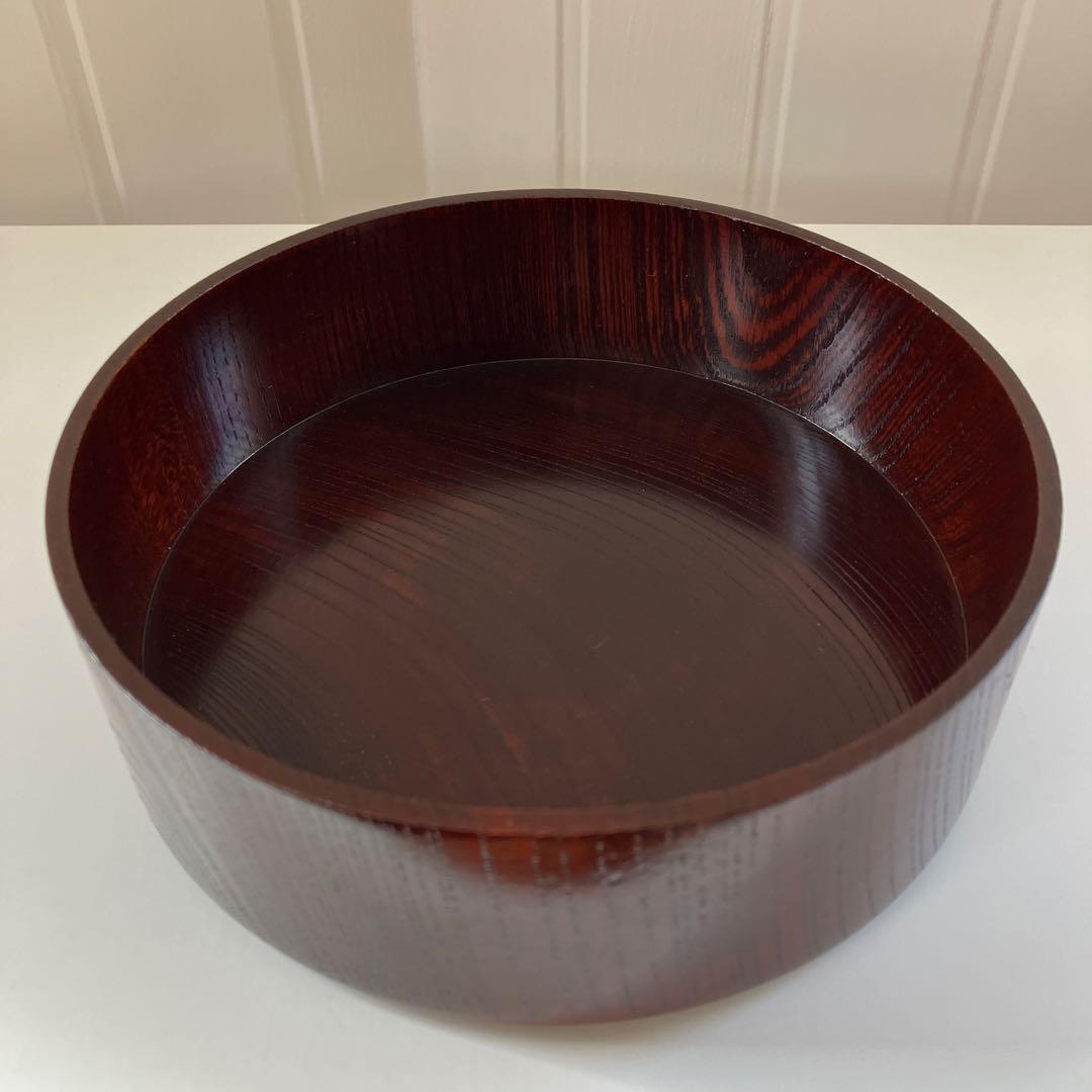 樹齢200年奥￼飛騨の天然木工芸品　乾燥4年ケヤキ重箱 3段 ダークブラウン