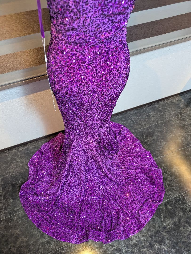専用★ コンテストドレス マーメイド/パーティ/スパンコール 紫