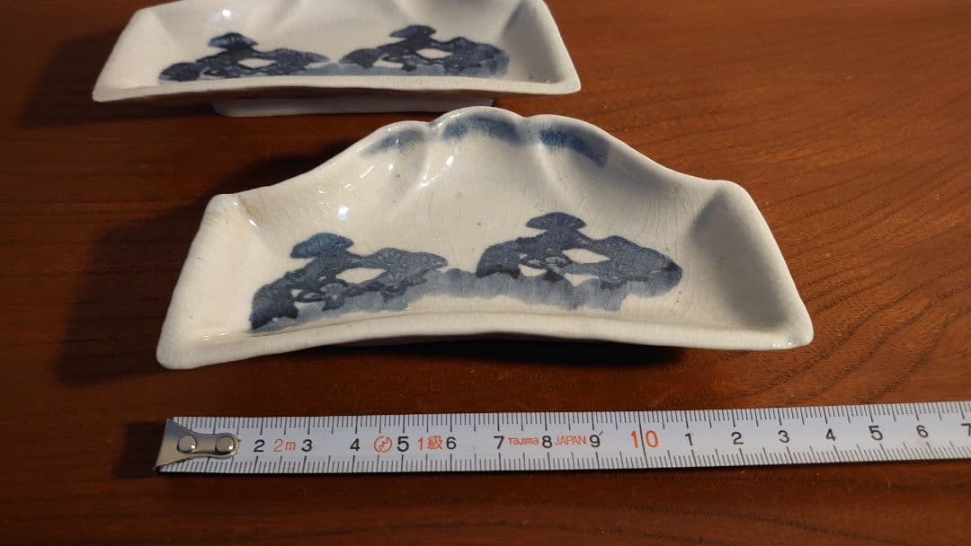 初期伊万里　古伊万里　染付　山型皿　アンティーク古伊万里　蔵出し　2客