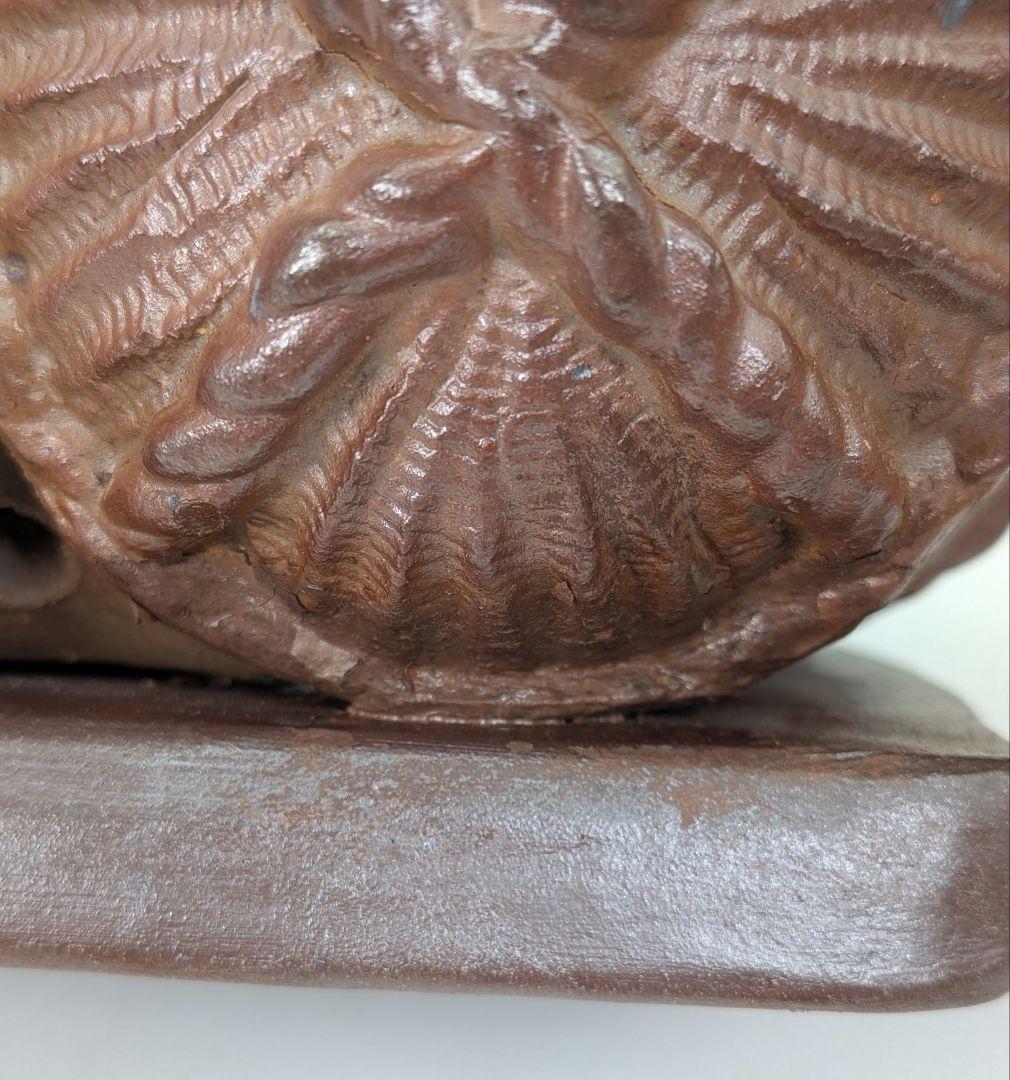 【直しあり】武用君彦 備前焼 干支置物「丙子」 共箱共布 子年 ネズミ 鼠 在銘