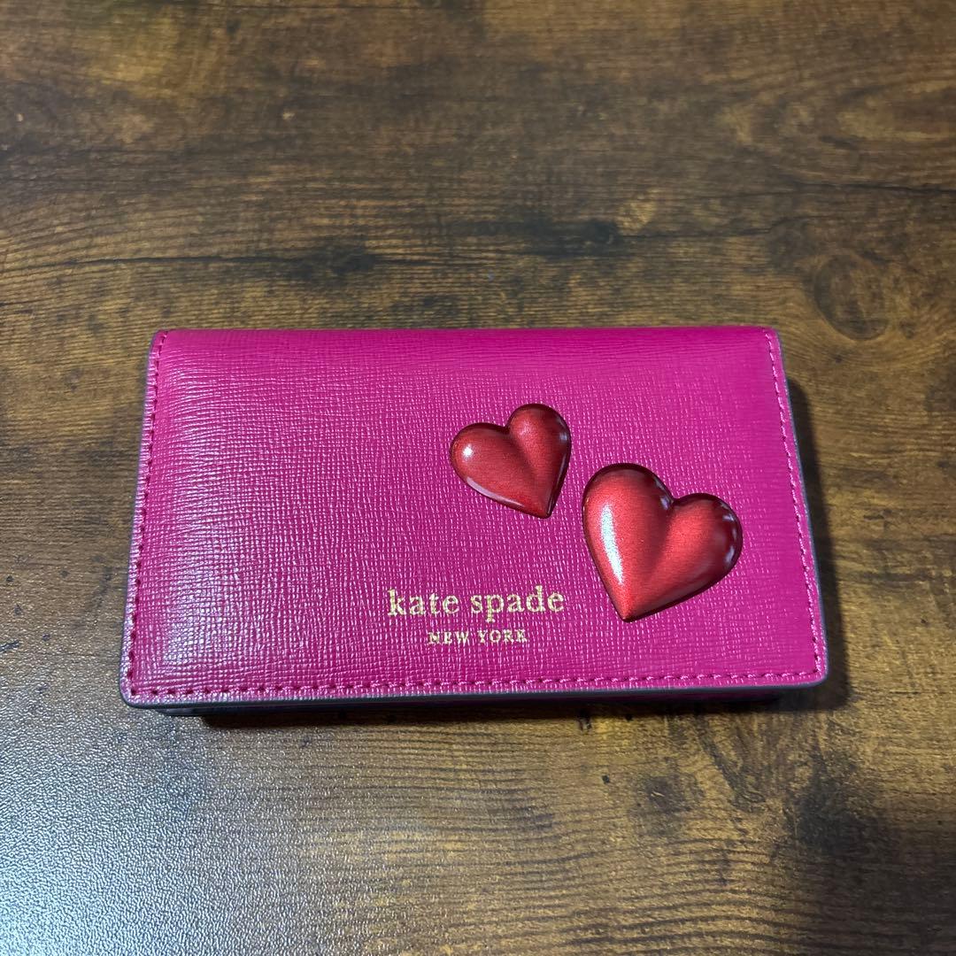 kate spade ハートモチーフ 二つ折り財布