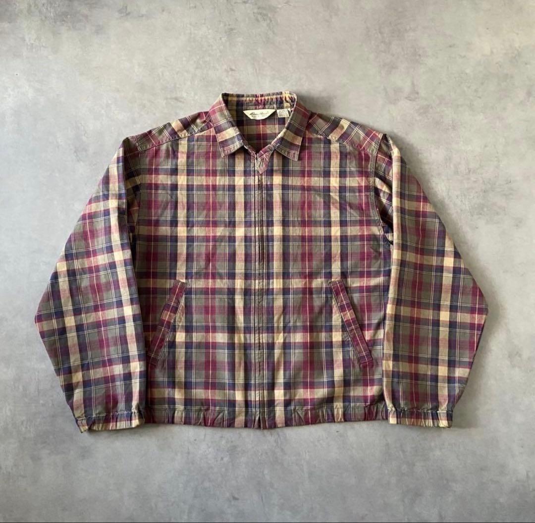 美品 90s Eddie Bauer スイングトップ チェック　スウィングトップ