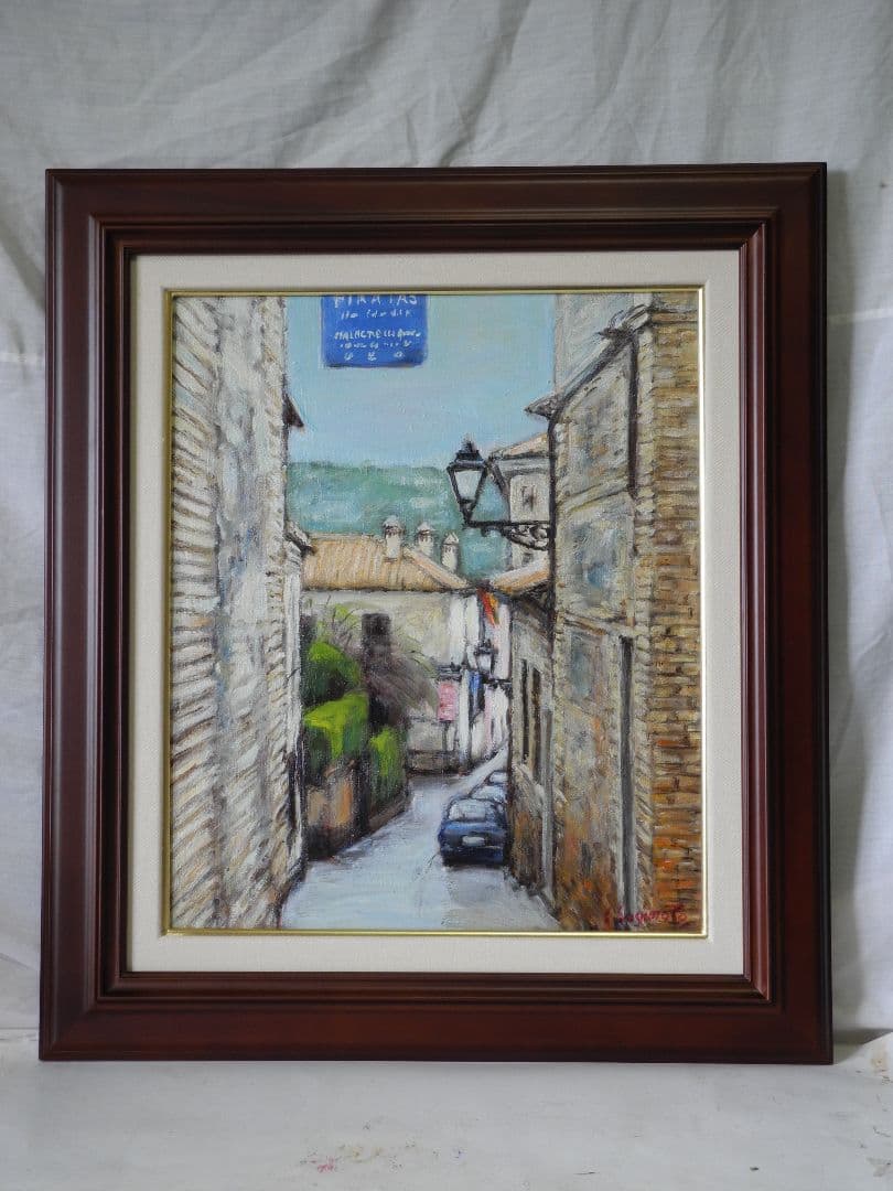 油絵トレドの街角