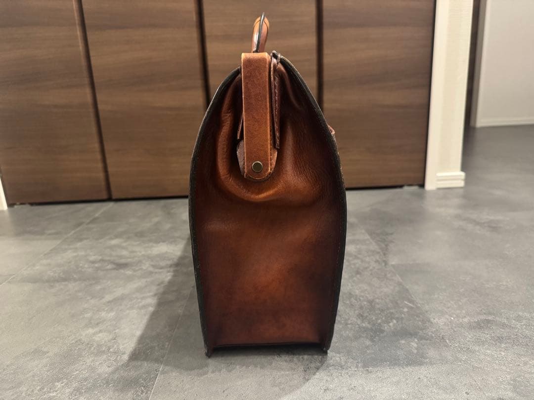 美品 青木鞄 Lugard G3 ダレスバッグ ビジネスバッグ 本革 ブラウン