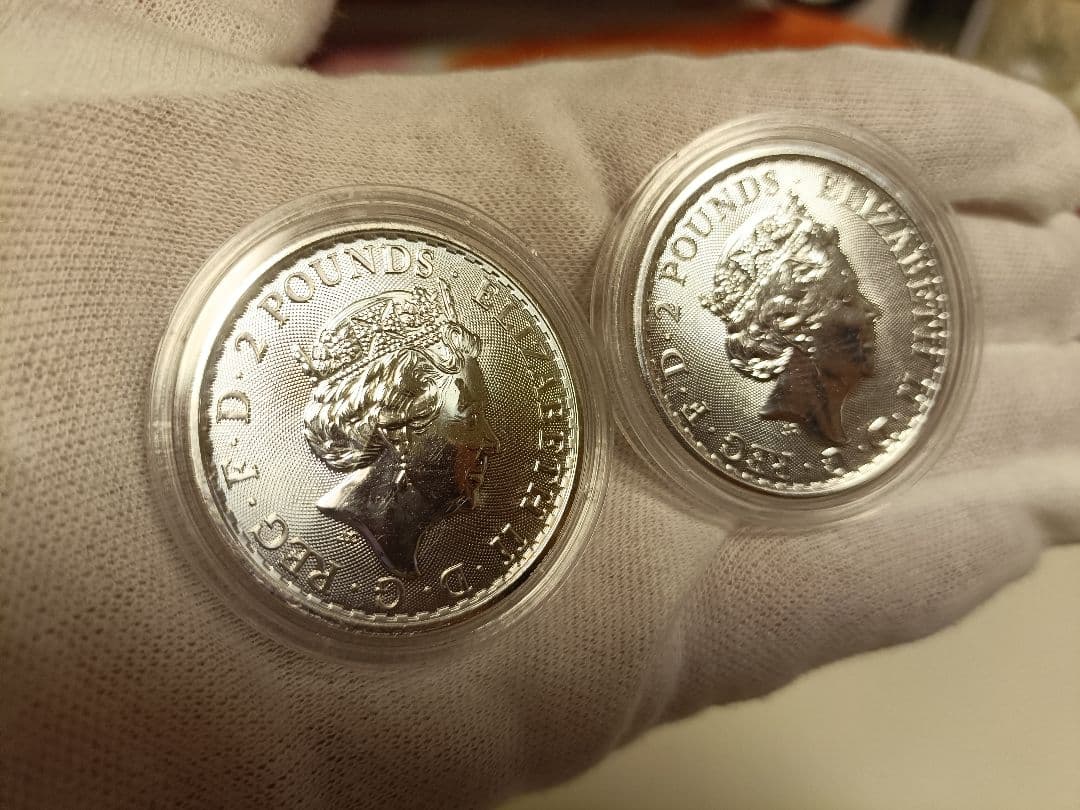 ブリタニア銀貨2枚セット★1オンス★2023年★エリザベス女王★シルバー