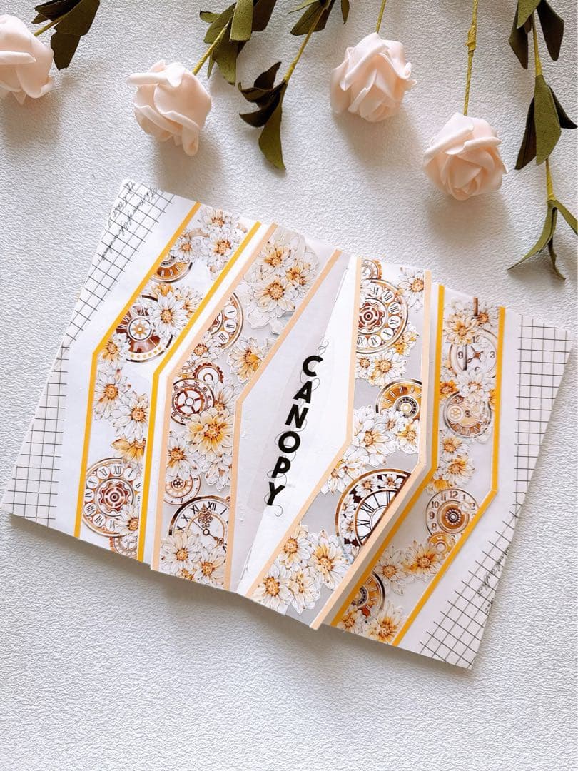 咔咔STUDIO《菊絮时》海外マスキングテープ　マステ 【2644】