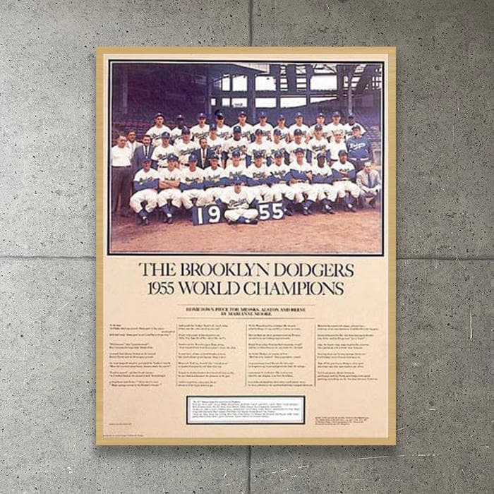 額装済/Brooklyn Dodgers 1955/ポスター/インテリア/アート