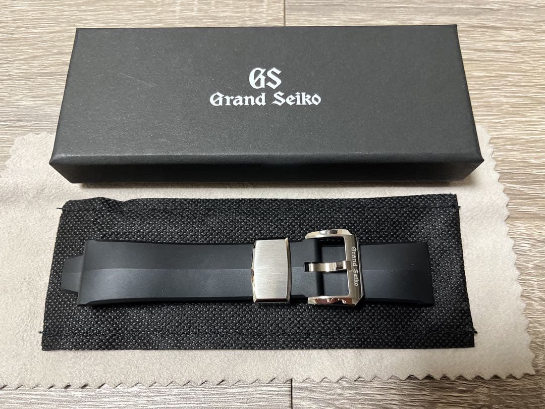 GS GrandSeikoグランドセイコー　純正ラバーストラップBlack22㎜