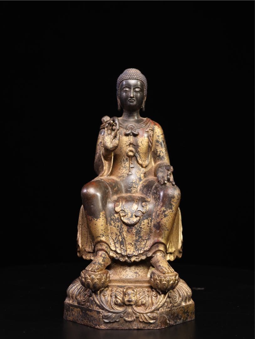 純銅　仏像「釈迦牟尼仏」