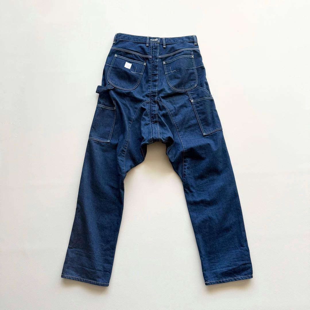 希少 【コムデギャルソン】前後ジップ デニム サルエルパンツ インディゴ M