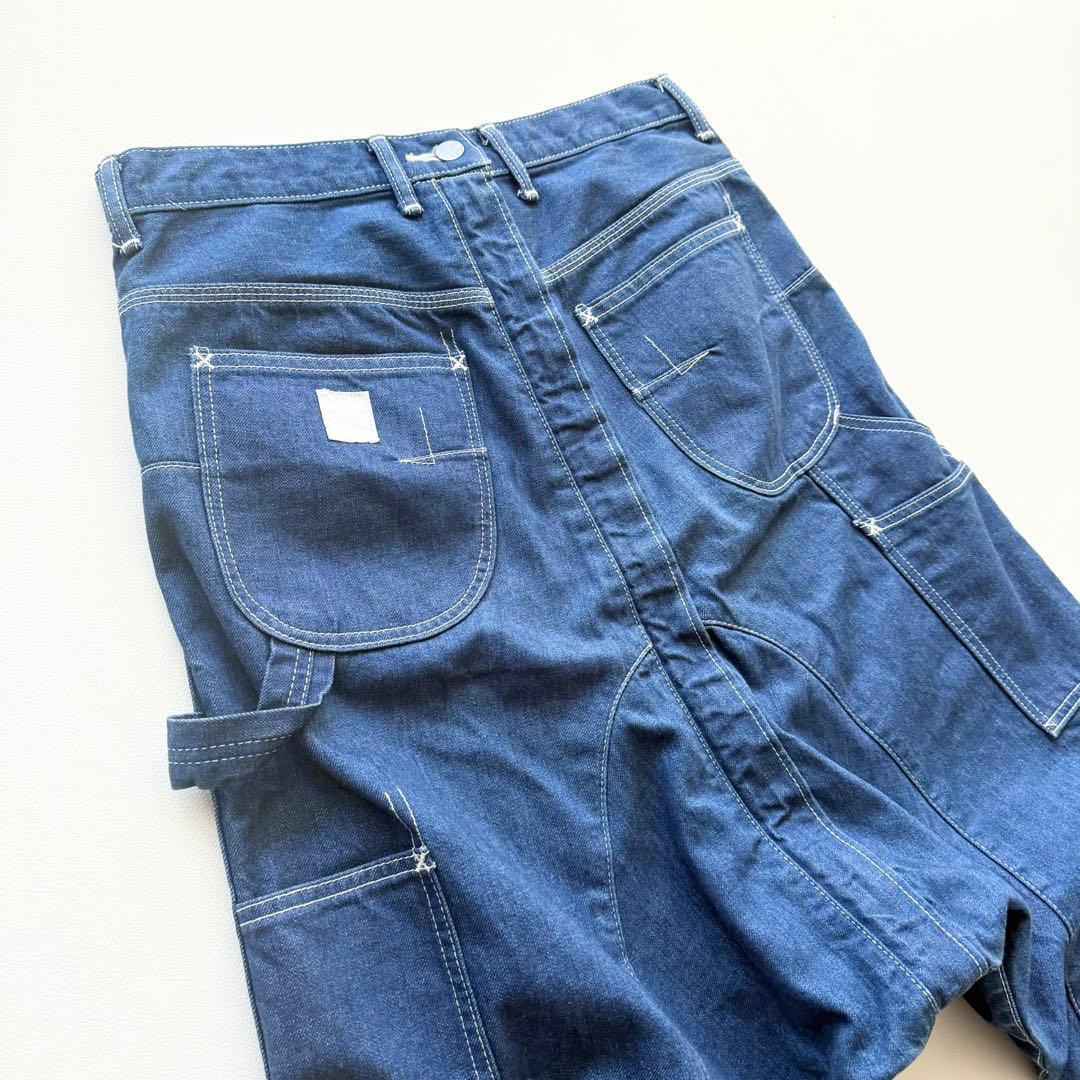 希少 【コムデギャルソン】前後ジップ デニム サルエルパンツ インディゴ M