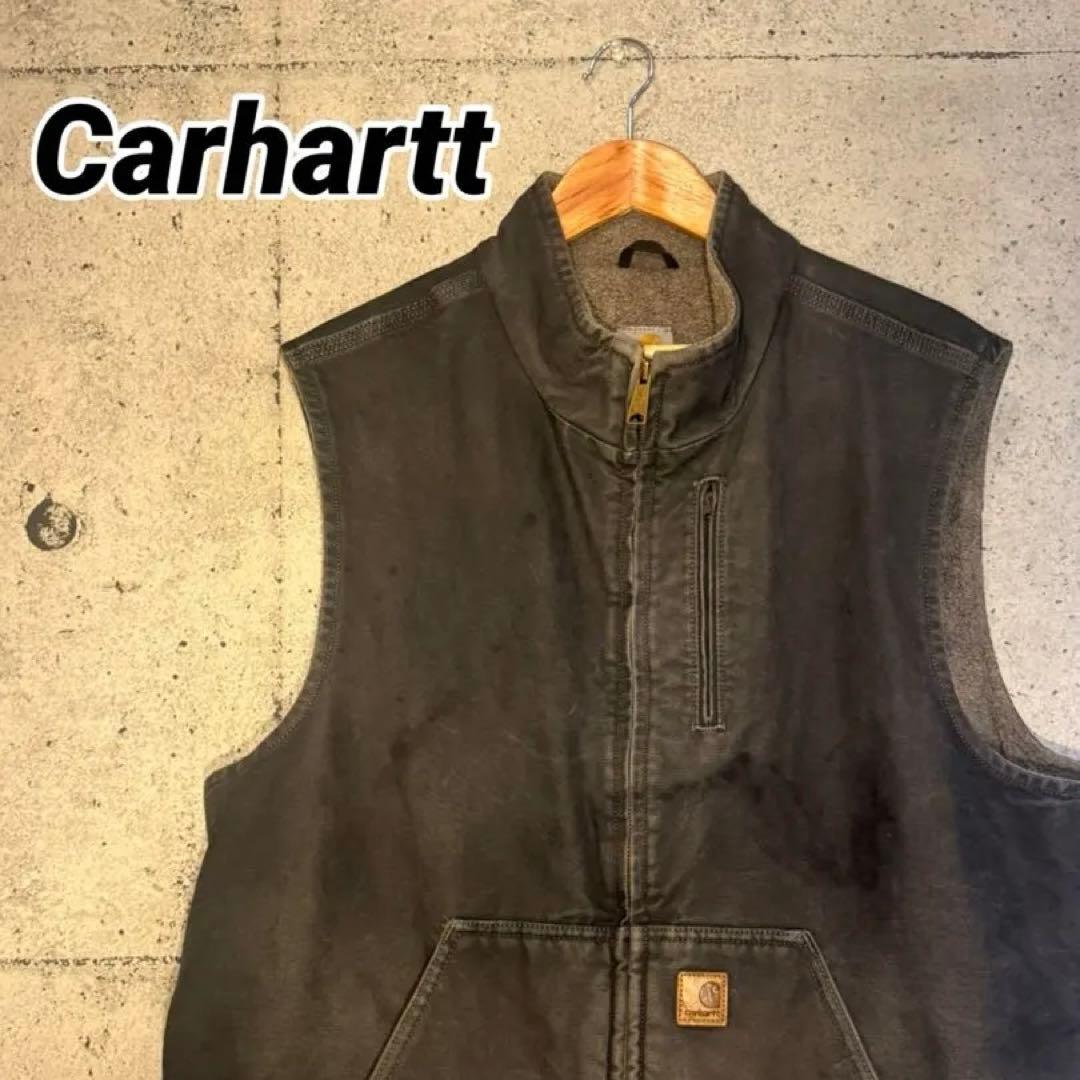 Carhartt ベスト ボアフリース ベスト ダックベスト ブラック XL