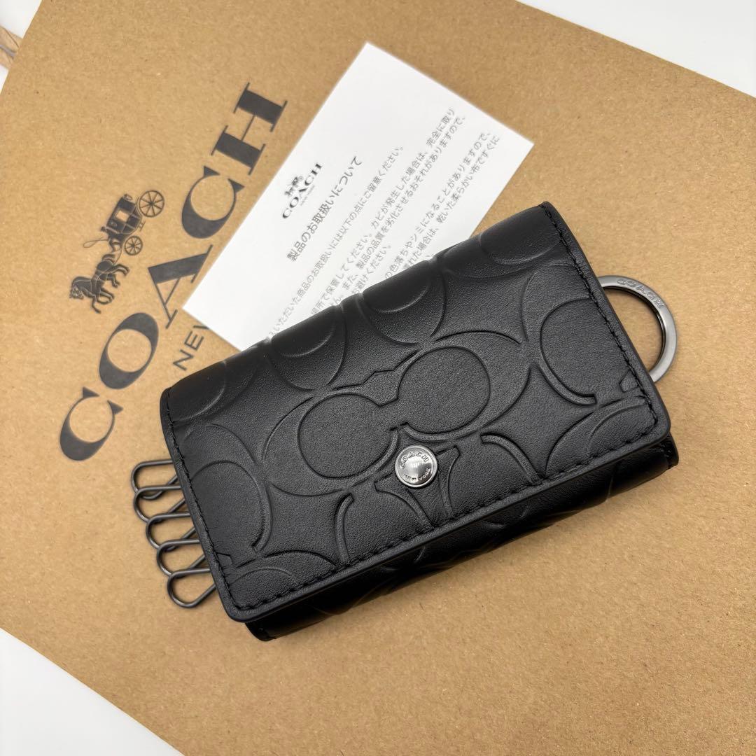 【COACH☆新品】ファイブ リング キー ケース☆シグネチャー レザー