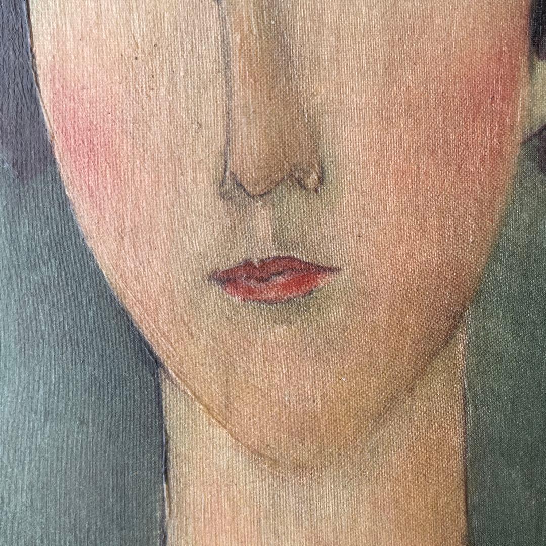 モディリアーニ 女の肖像　キャンバス　木枠　複製画　レプリカ　ヴィンテージ