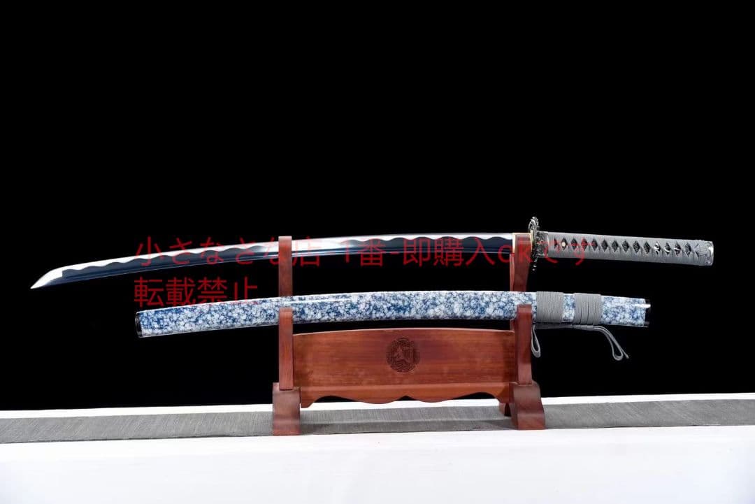 中炭素鋼焼藍武士刀【鉄竜打刀】 古兵器 武具 刀装具 日本刀 模造刀 居合刀