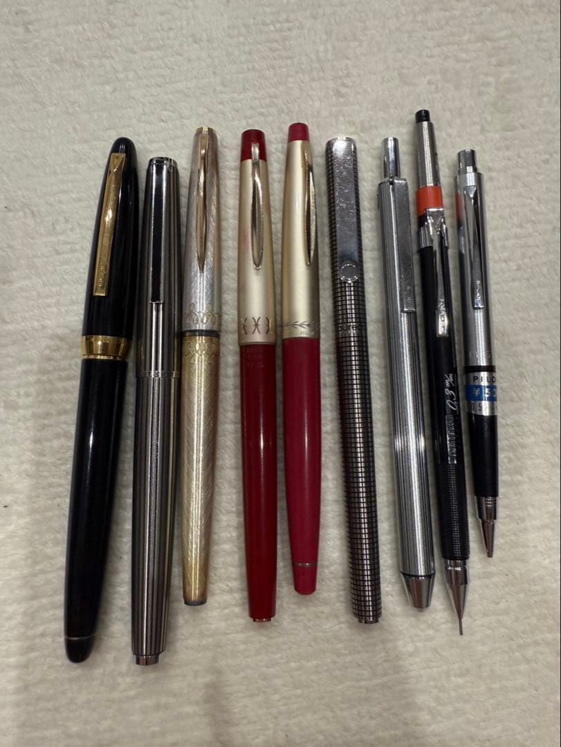 希少 PILOT 万年筆 ボールペン9本 まとめ売り 18K 14K 18KWG