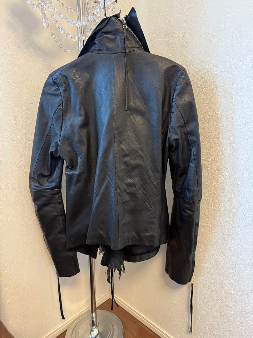 EKAM 黒 レザージャケット ダブルジッパー