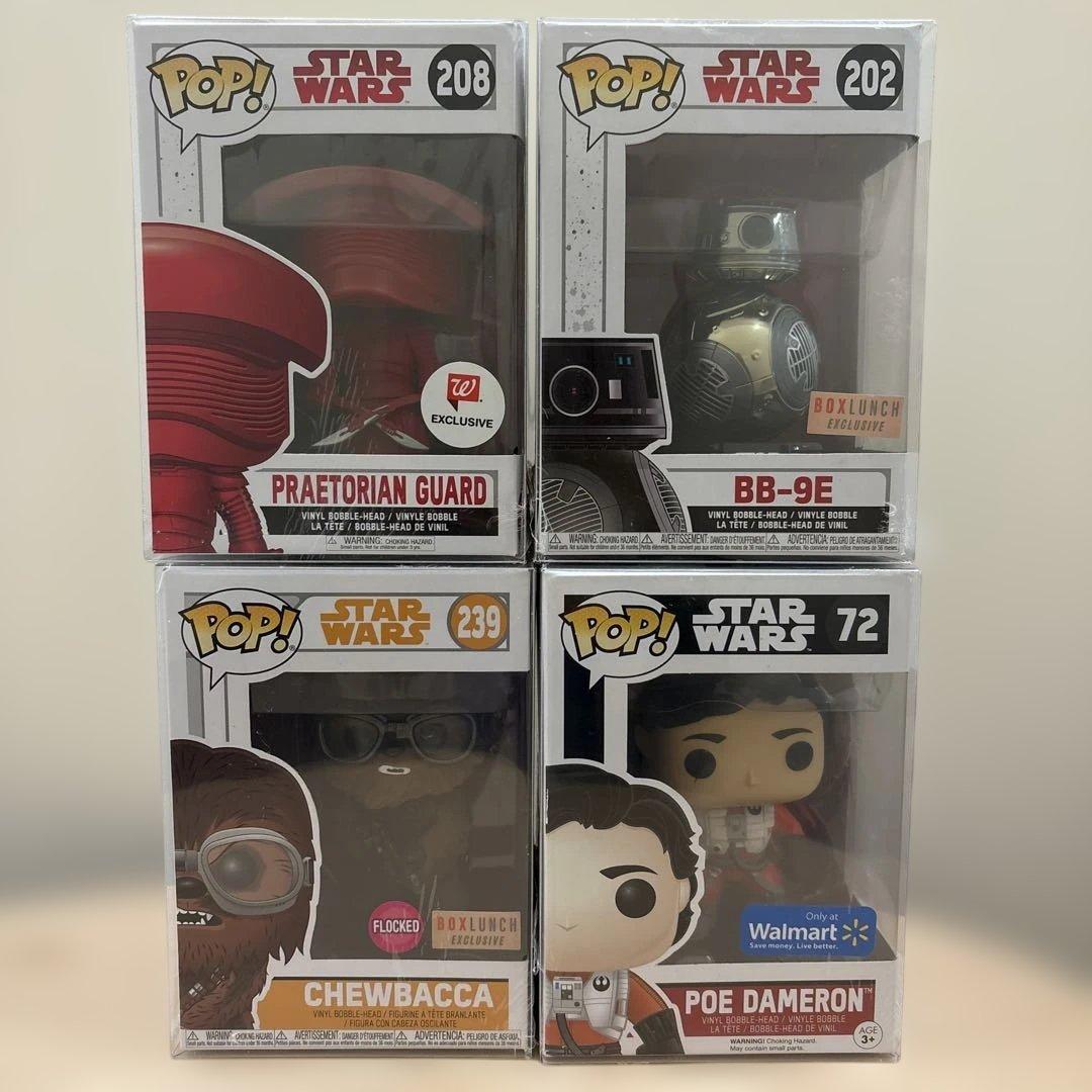 【新品　限定品含】Funko popスターウォーズフィギュア 4体　保護ケース付