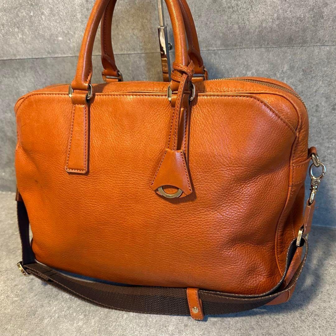 アニアリ　ビジネスバッグ　2way ショルダー　キャメル