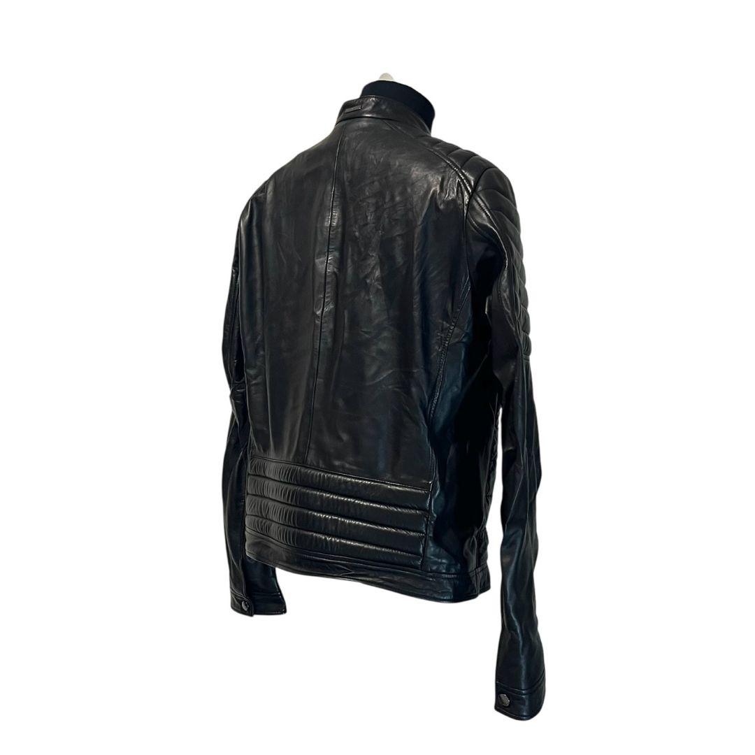 【新品】【52】HUGO BOSS 中綿 レザージャケット メンズ 現行品