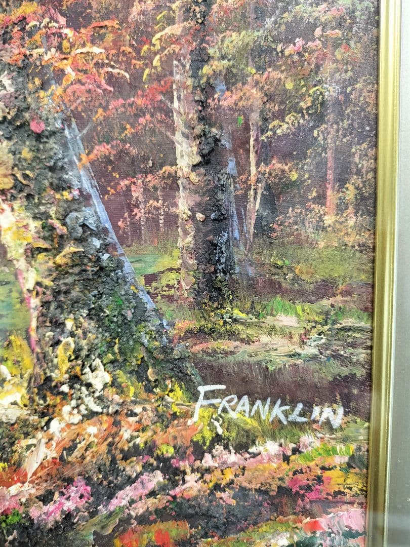 油彩画 F12サイズ 額縁 FRANKLIN