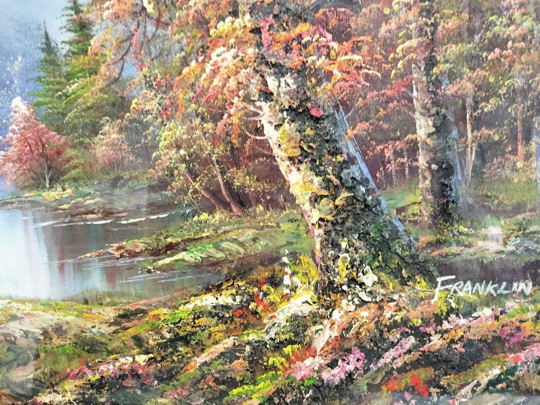 油彩画 F12サイズ 額縁 FRANKLIN