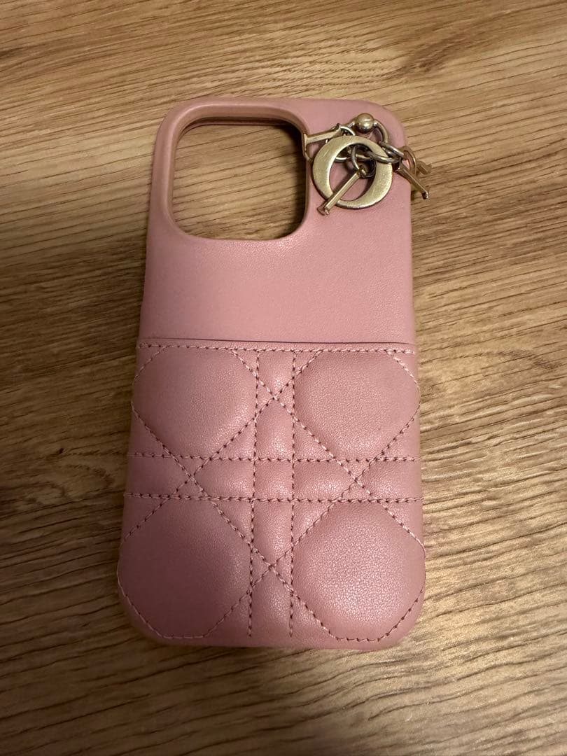 Dior ピンク ラムスキン iPhoneカバー iPhone14プロ