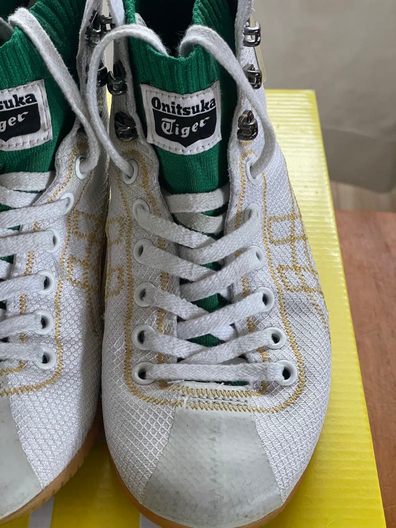 Onitsuka Tiger ボクシングシューズ ハイカット ホワイト/グリーン
