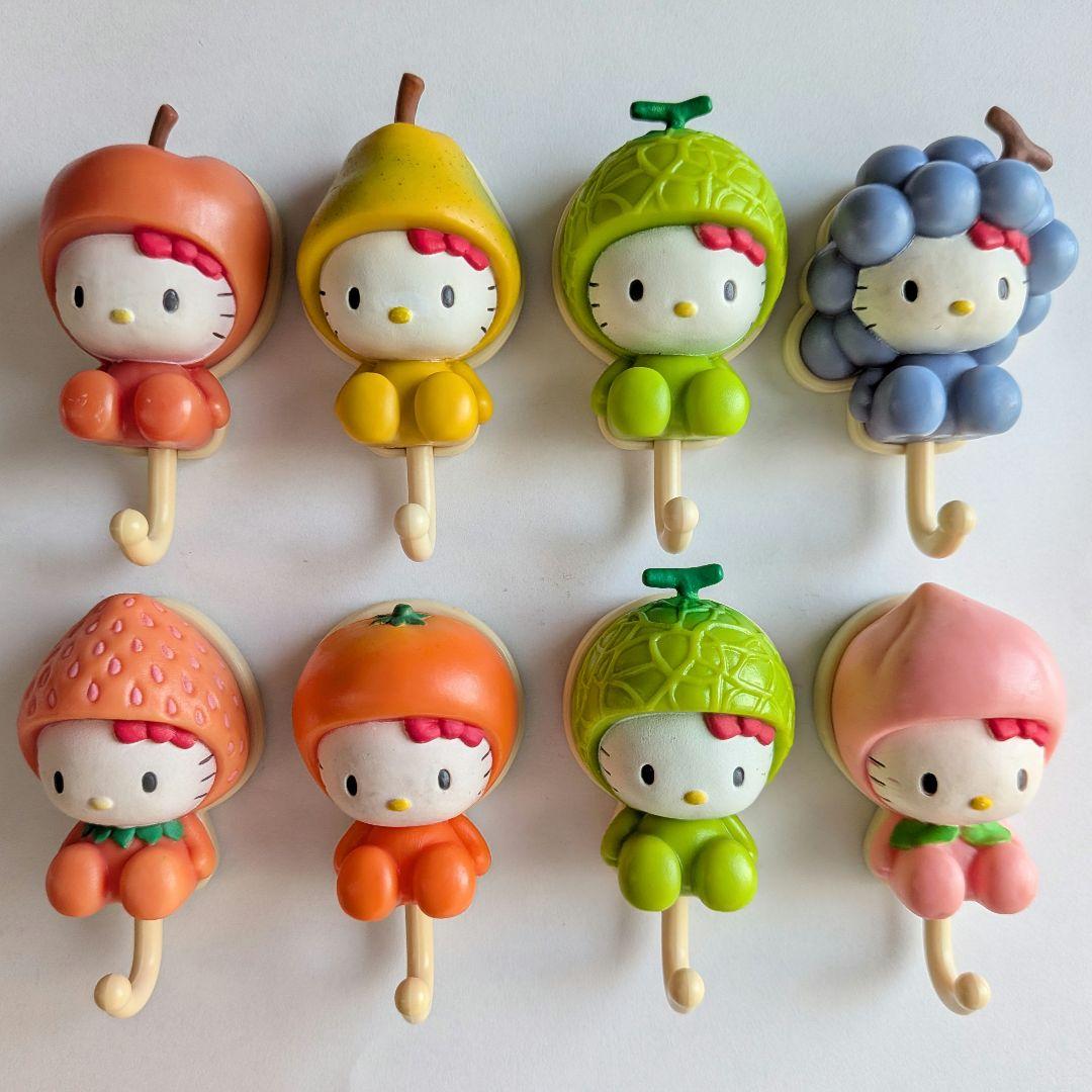ハローキティ フルーツマグネットフック 8個セット なっちゃん！景品 平成レトロ