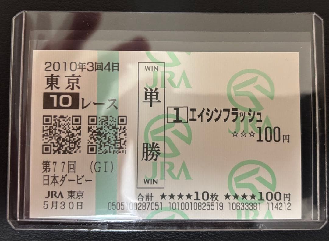 【エイシンフラッシュ】第77回日本ダービー(現地的中馬券)