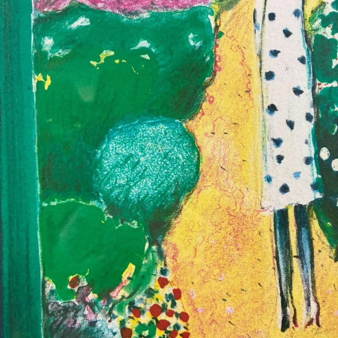 美品 ジャン＝ピエール・カシニョール「散歩道」リトグラフ 風景画 お洒落な額装