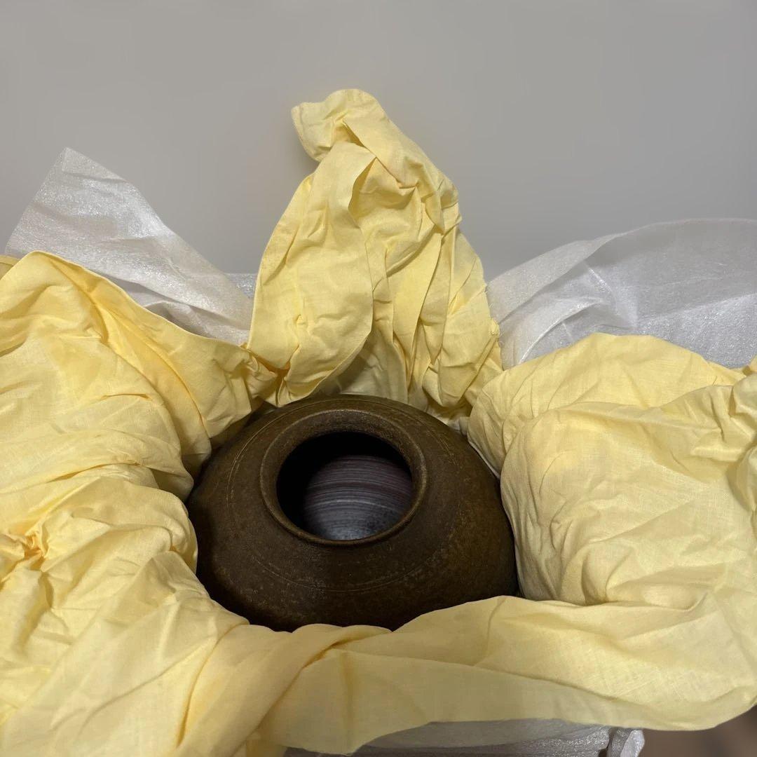 備前焼 花器 榊原清人 天人窯 備前市無形文化財 箱あり