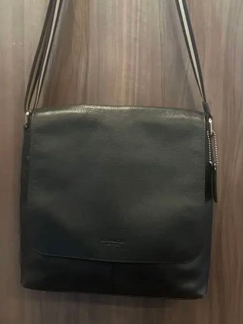 COACH チャールズ スモール メッセンジャー ショルダー バッグ レザー