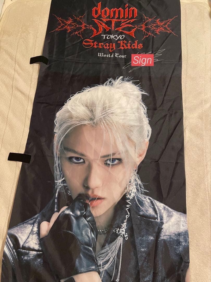Straykids フィリックス メンバー直筆サイン入り東京ドームソロフラッグ