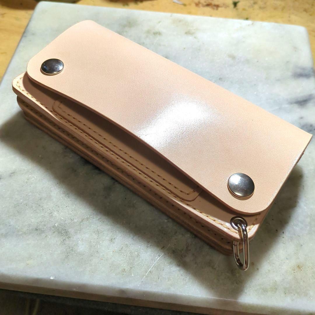 姫路ヌメ革 トラッカーウォレット ハンドメイド ロングウォレット 長財布 新品