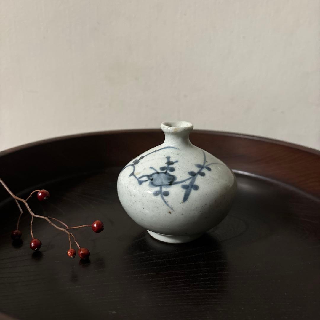 古伊万里染付油壷　③江戸時代　骨董　民芸　古道具　アンティーク検:白洲正子　李朝