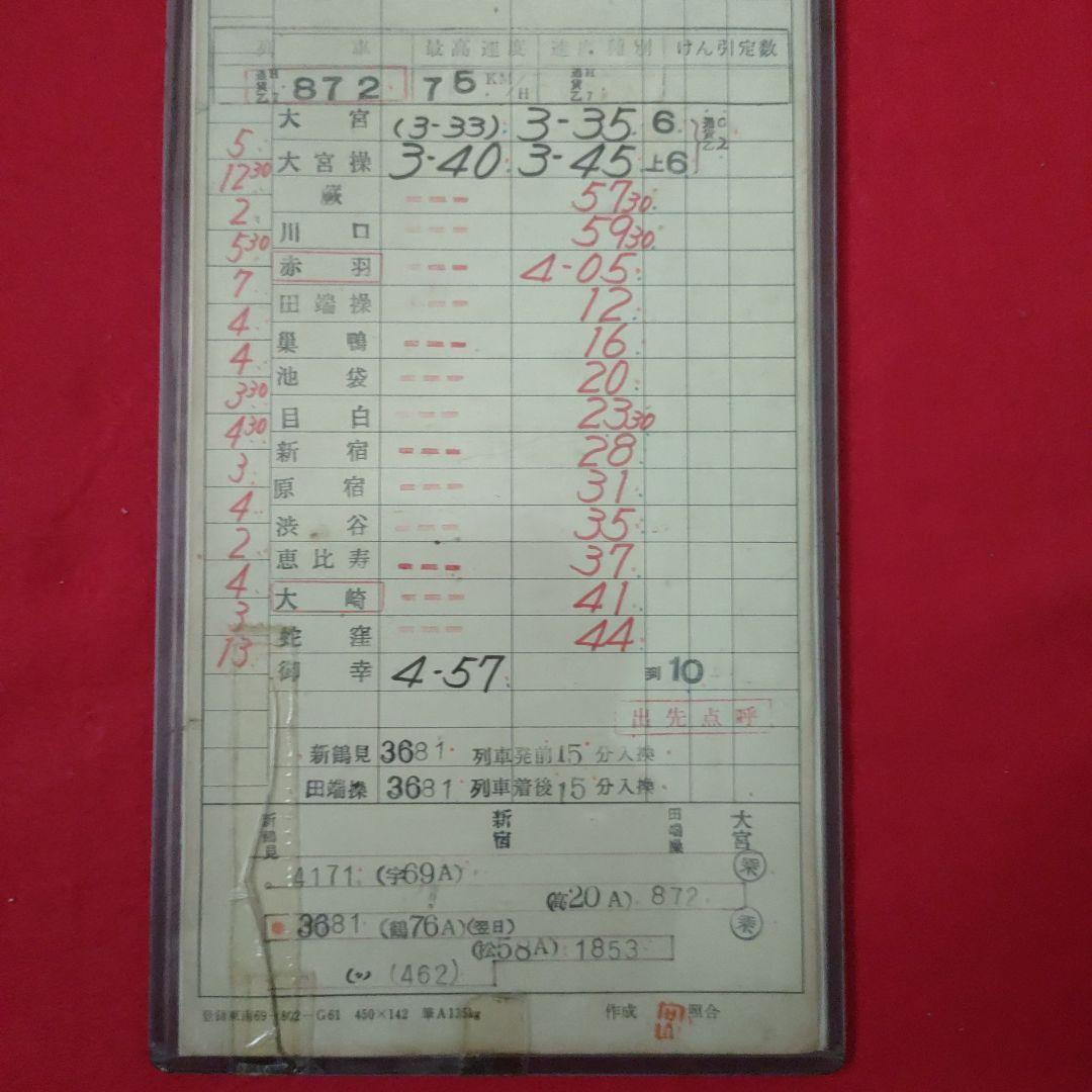 スタフ 多治見区、新鶴見区の古い乗務員運転時刻表