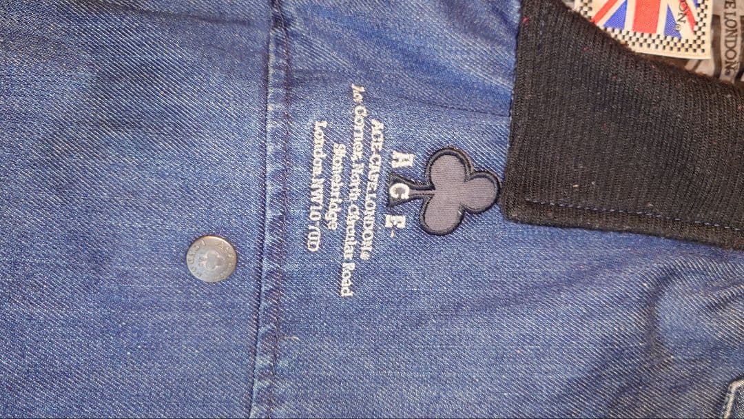 エースカフェロンドン ライダースジャケット ネイビー LLサイズ