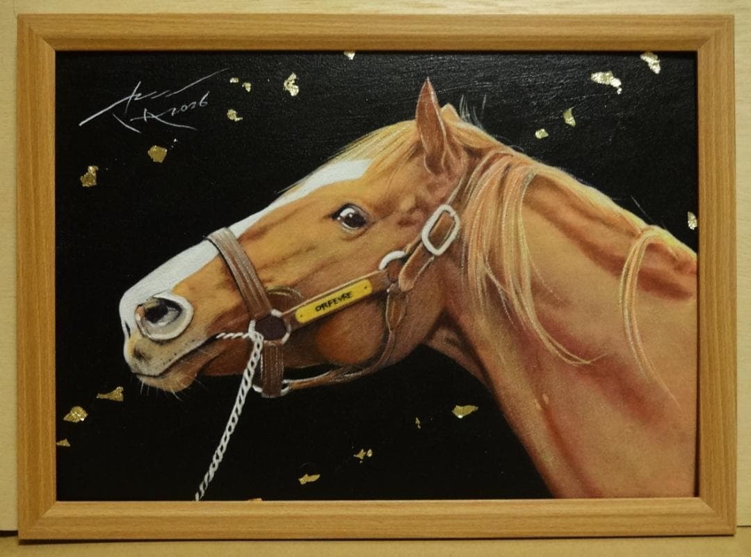 上鈴木正一 油彩画 B4『オルフェーヴル3』新作原画 超・超オススメの作品!!