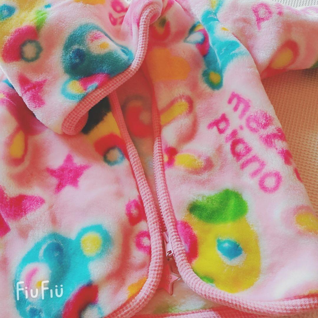 メゾピアノ♡ミミポポちゃんリリココちゃん　フードつきブランケットコート　95