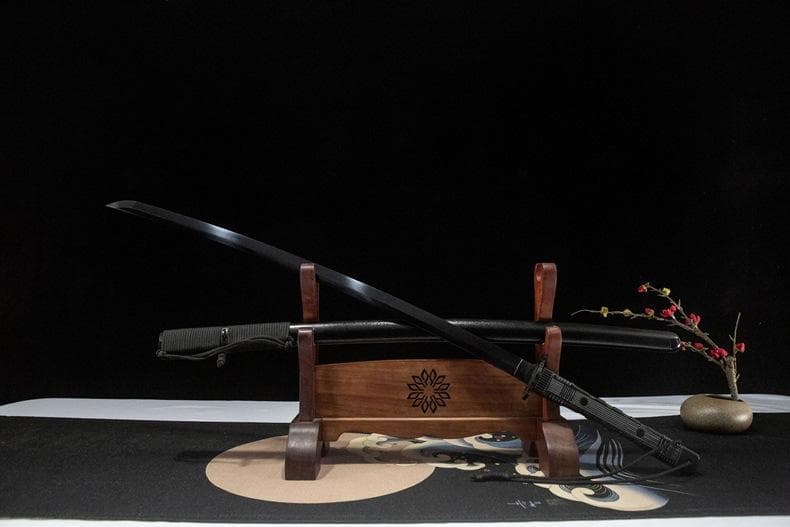 戦術黒武士 日本刀 模造刀 居合刀 武士道 武蔵 鑑賞用 手鍛造打