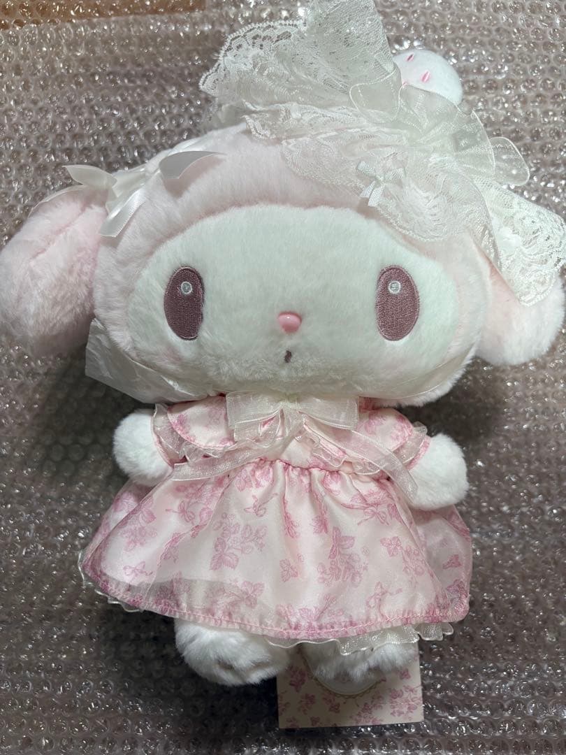 マイメロディ　白いちごのティータイム　ぬいぐるみ　白苺　バースデー　マスコット