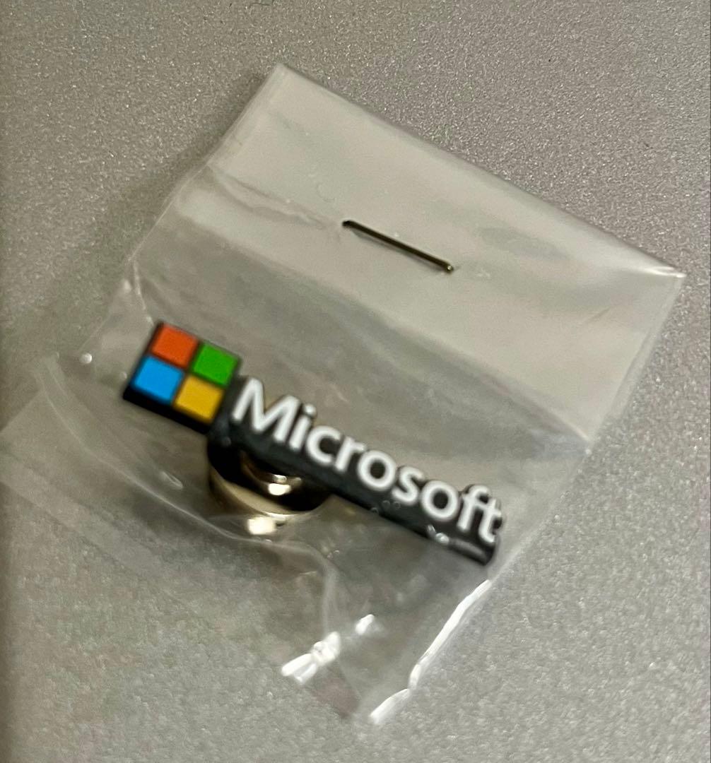 Microsoft ピンバッジ ロゴ入り 未開封