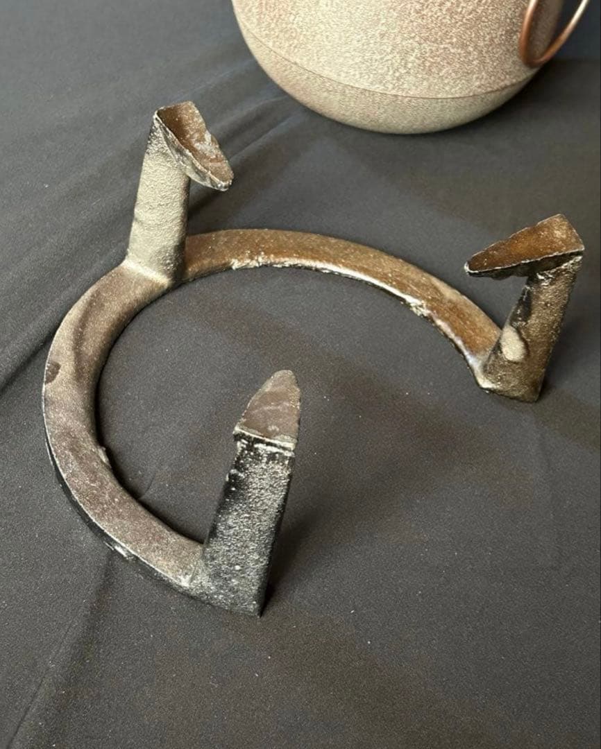 【訳あり‼️ジャンク❗️未使用‼️】茶道具3点セット　風炉・五徳・風炉釜