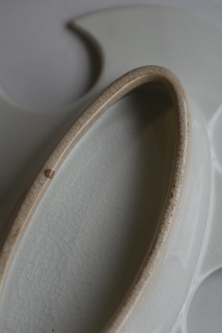 珍品　フランス19世紀　白釉　卵の器　美品　古道具坂田