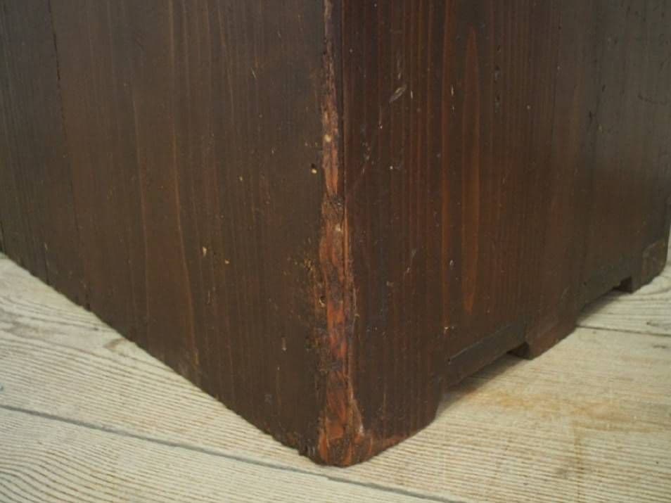 1076 アンティーク　ケンドン扉の収納棚　飾り棚　オープンラック　レトロ古家具