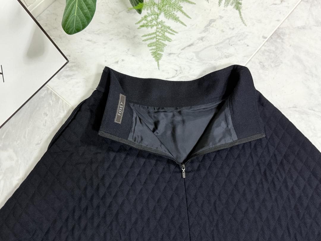 極美品★FOXEY/フォクシーフレアマトラッセ 40 ウール Aライン 別冊掲載