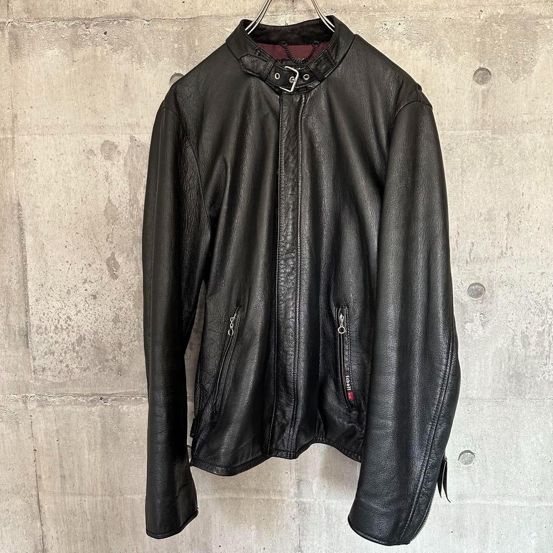 L Schott ライダース シングル やぎ革 ブラック レザージャケット 黒