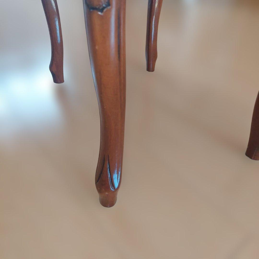 【未使用級】木製スツール 猫脚 ヴィンテージ イタリア製 ロココ調